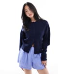 [Daisy Street] Daisy Street fitted waist cardigan in navy 6 NAVY