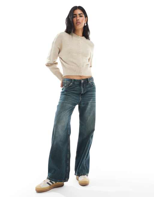 Daisy Street fitted waist cardigan in oat
