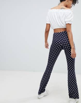 flared pants dots