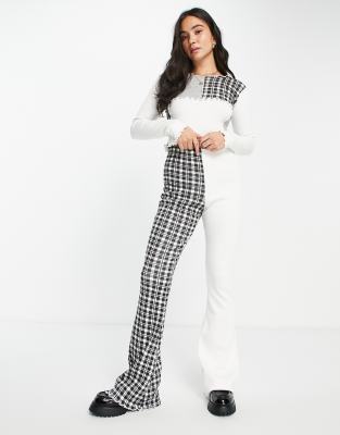 Daisy Street flares in patchwork co-ord - ASOS Price Checker
