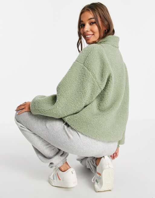 Daisy Street - Fleece in pistachegroen, deel van co-ord set, 2 van 4