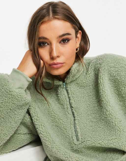 Daisy Street - Fleece in pistachegroen, deel van co-ord set, 3 van 4