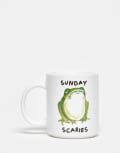[Daisy Street] Daisy Street frog Sunday scaries mug-White One Size WHITE