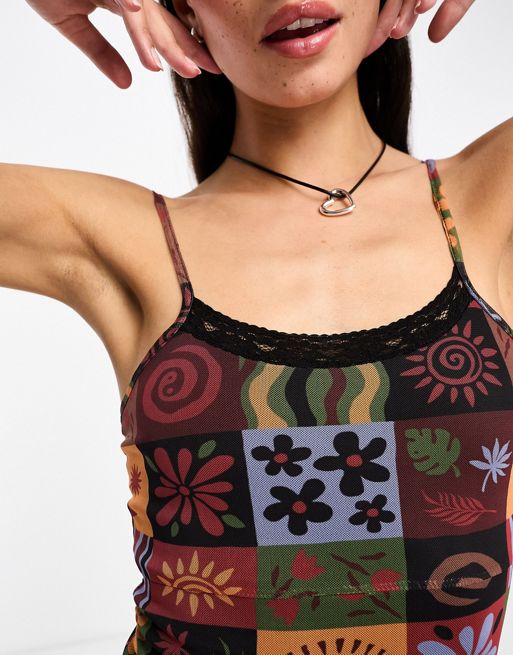 Women's Tank Top - Embroidered Boho Cami