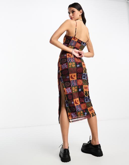 Daisy Street gathered bust midaxi cami dress in boho mesh | ASOS