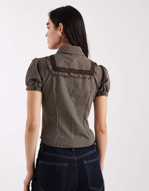 Raimona - Damesblouse met pofmouwen - Van Halen Mode