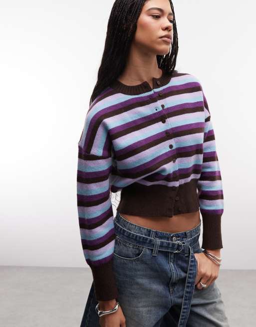 Daisy Street - Gilet rayé à taille cintrée - Multicolore