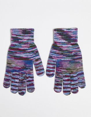 Daisy Street gloves in purple space dye