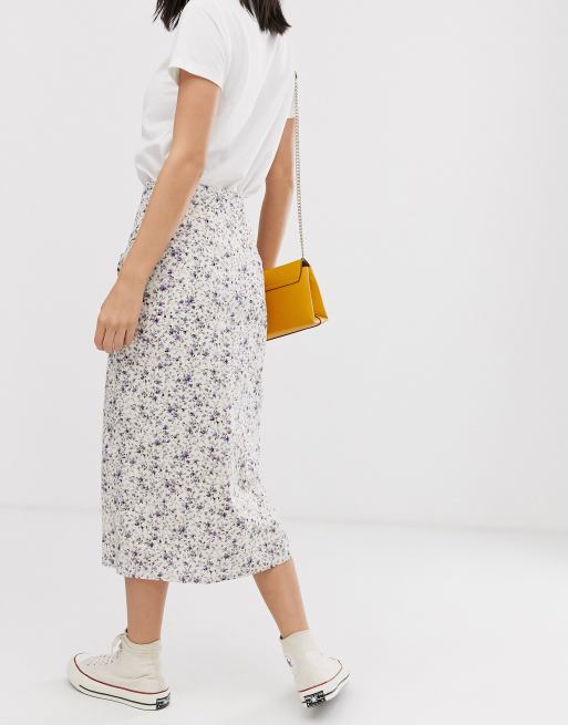 Daisy Street - Gonna midi a fiorellini vintage con bottoni, 2 di 4