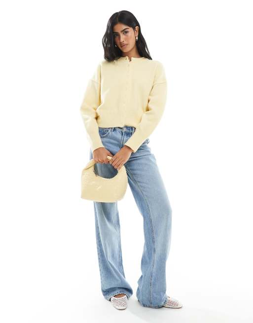 Daisy Street - Gul cardigan med indsyet talje, 2 af 4