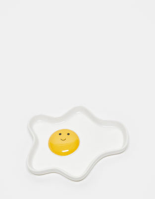 Daisy Street happy egg trinket dish-White