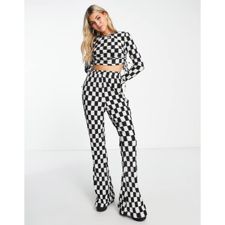 Checkerboard pants sale