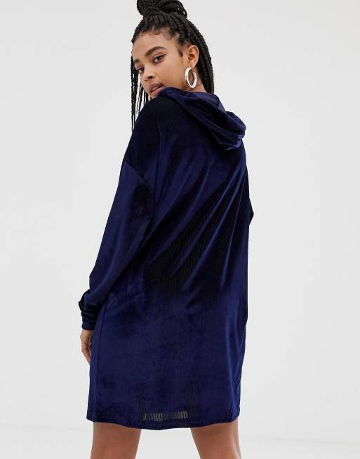 Velvet hooded outlet dress