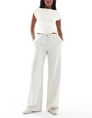 Daisy Street - Hose in beiger Leinenoptik mit mittelhohem Bund-Neutral