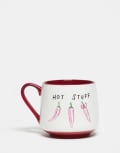 [Daisy Street] Daisy Street hot stuff mug in pink and red One Size PINK