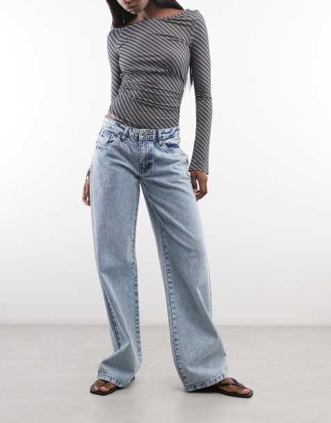 Daisy Street - Jean boyfriend à taille basse - Bleu clair - view 1