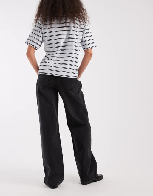 Daisy Street - Jean boyfriend à taille basse - Noir délavé, 3 de 5