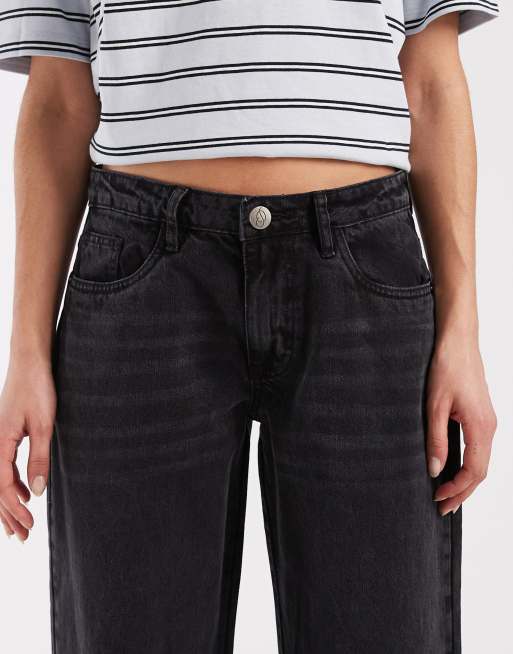 Daisy Street - Jean boyfriend à taille basse - Noir délavé, 4 de 5
