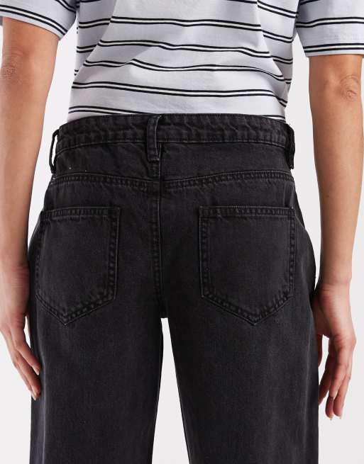 Daisy Street - Jean boyfriend à taille basse - Noir délavé, 5 de 5