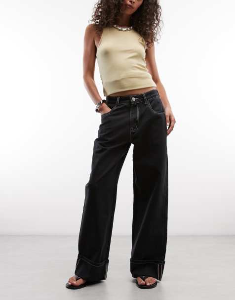 Daisy Street - Jeans neri con risvolto - view 1