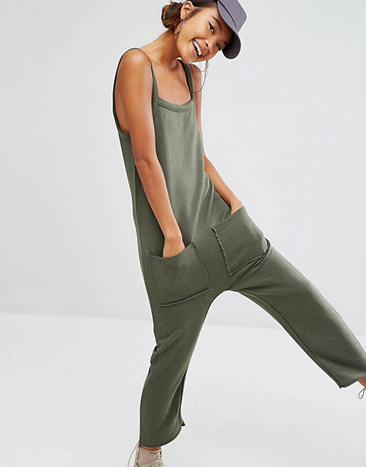 Daisy Street Jersey Jumpsuit With Raw Hem And ASOS