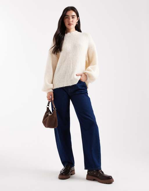 Daisy Street – Kremowy sweter oversize z balonowymi rękawami, 2 z 4
