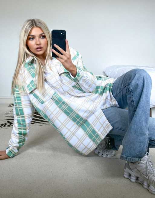 Daisy Street – Lässige Hemdjacke in pastellfarbenem Karomuster, 4 von 4