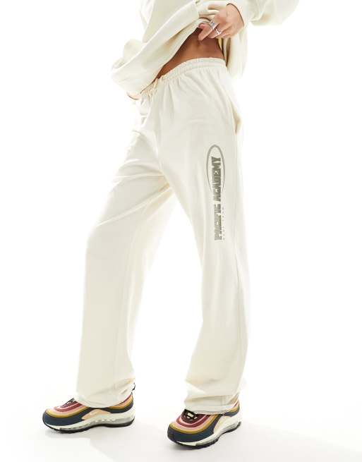 Daisy Street – Lässige Jogginghose mit geradem Bein und „Pacific Academy“-Print, Kombiteil