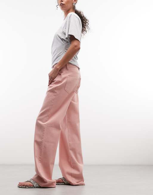Daisy Street - Lavtaljede terrakottafarvede boyfriend-jeans, 2 af 5