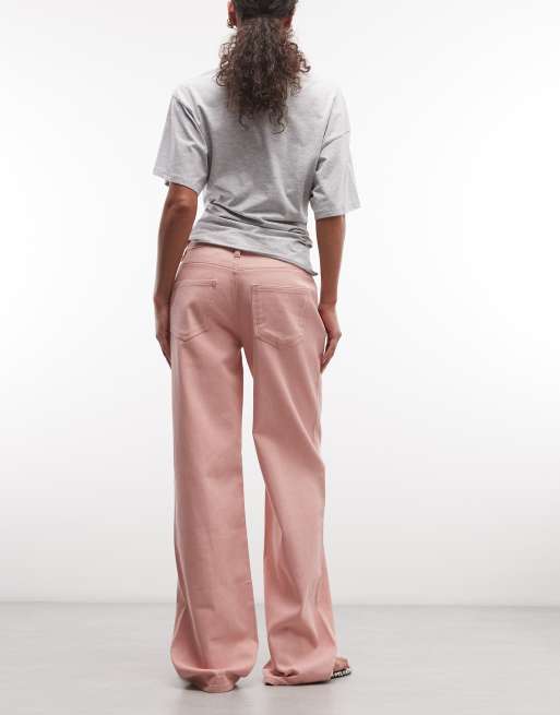 Daisy Street - Lavtaljede terrakottafarvede boyfriend-jeans, 3 af 5