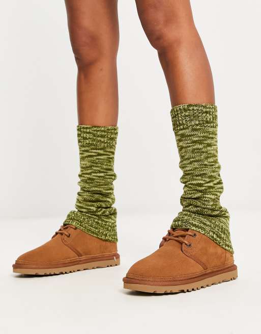 Daisy Street leg warmers in green space dye ASOS