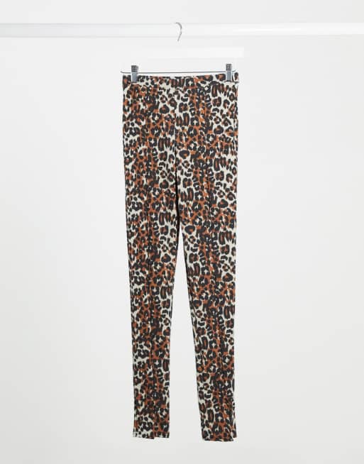 Daisy Street – Legginsy z rozcięciami w lamparcie cętki