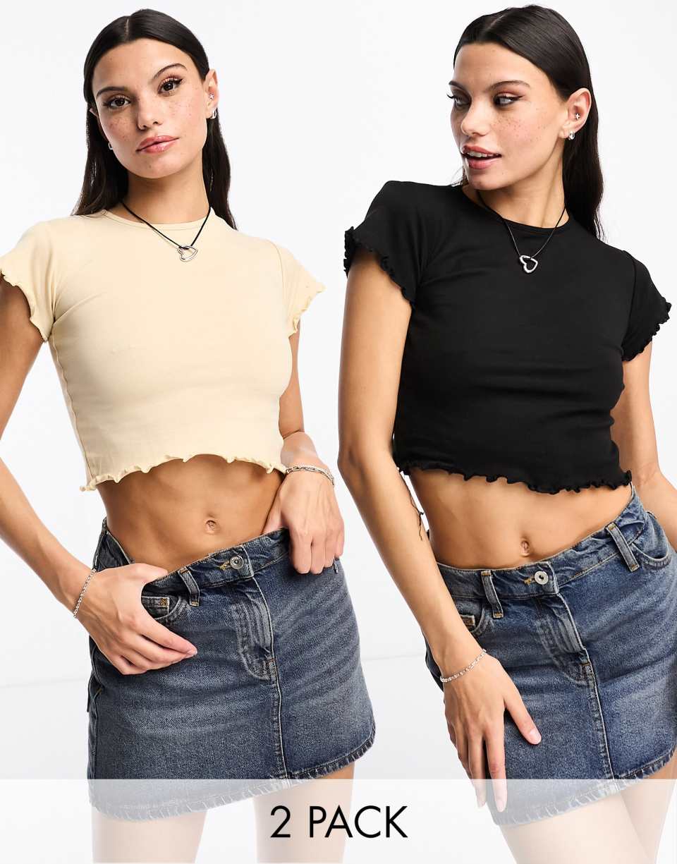 Lettuce Hem Baby Tee 2 Pack