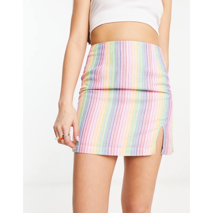 Rainbow on sale bodycon skirt