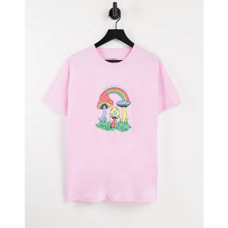 Daisy Street – Locker geschnittenes T-Shirt mit witzigem Regenbogen-Print