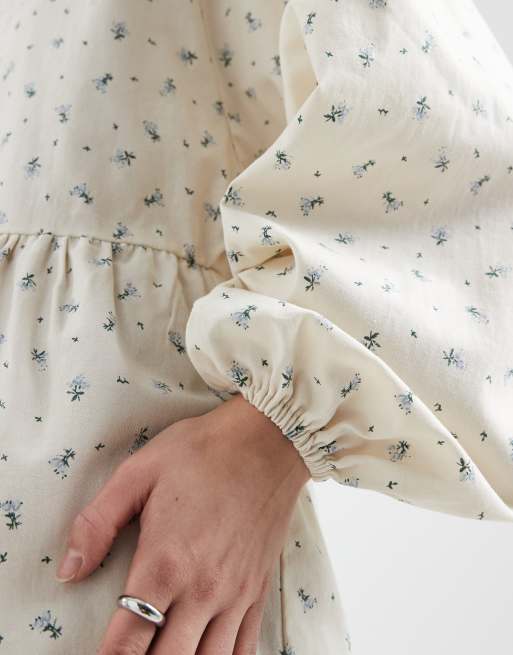 Daisy Street long sleeve smock mini dress in multi floral, 2 of 4