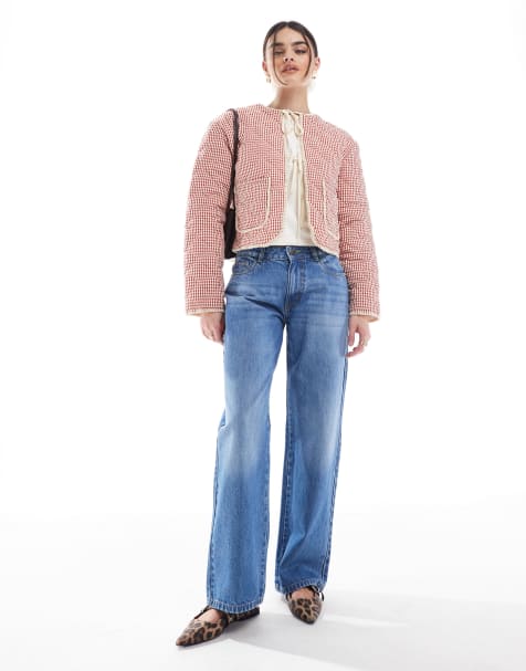 Daisy Street low rise baggy jeans in vintage blue wash - view 1