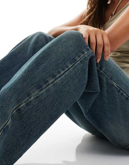 Daisy Street low rise boyfriend jeans in blue vintage wash, 5 of 5
