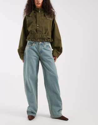 Daisy Street low rise boyfriend jeans in blue blue 11390₽