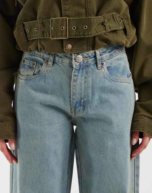 Daisy Street low rise boyfriend jeans in blue, 4 of 5