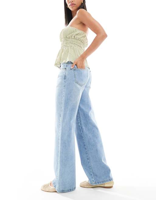 Daisy Street low rise boyfriend jeans in light blue wash, 3 of 5