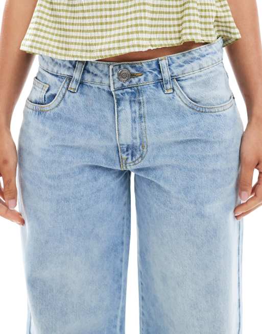 Daisy Street low rise boyfriend jeans in light blue wash, 5 of 5