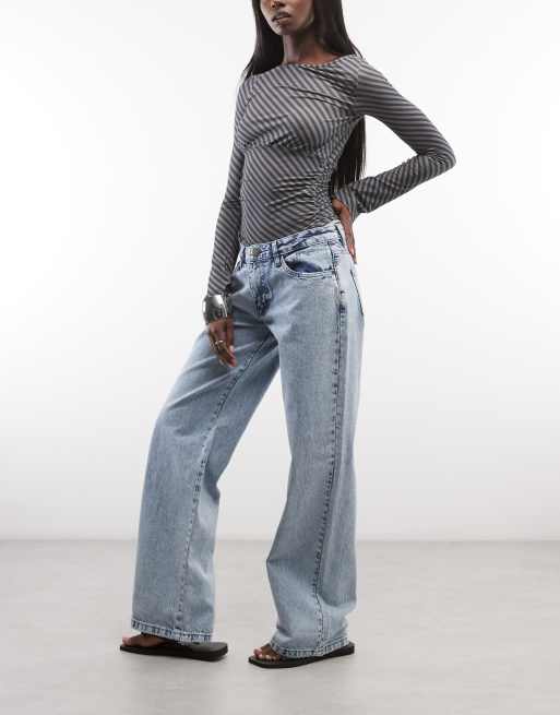 Daisy Street low rise boyfriend jeans in light blue, 2 of 5