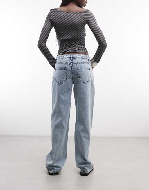 Daisy Street low rise boyfriend jeans in light blue, 3 of 5