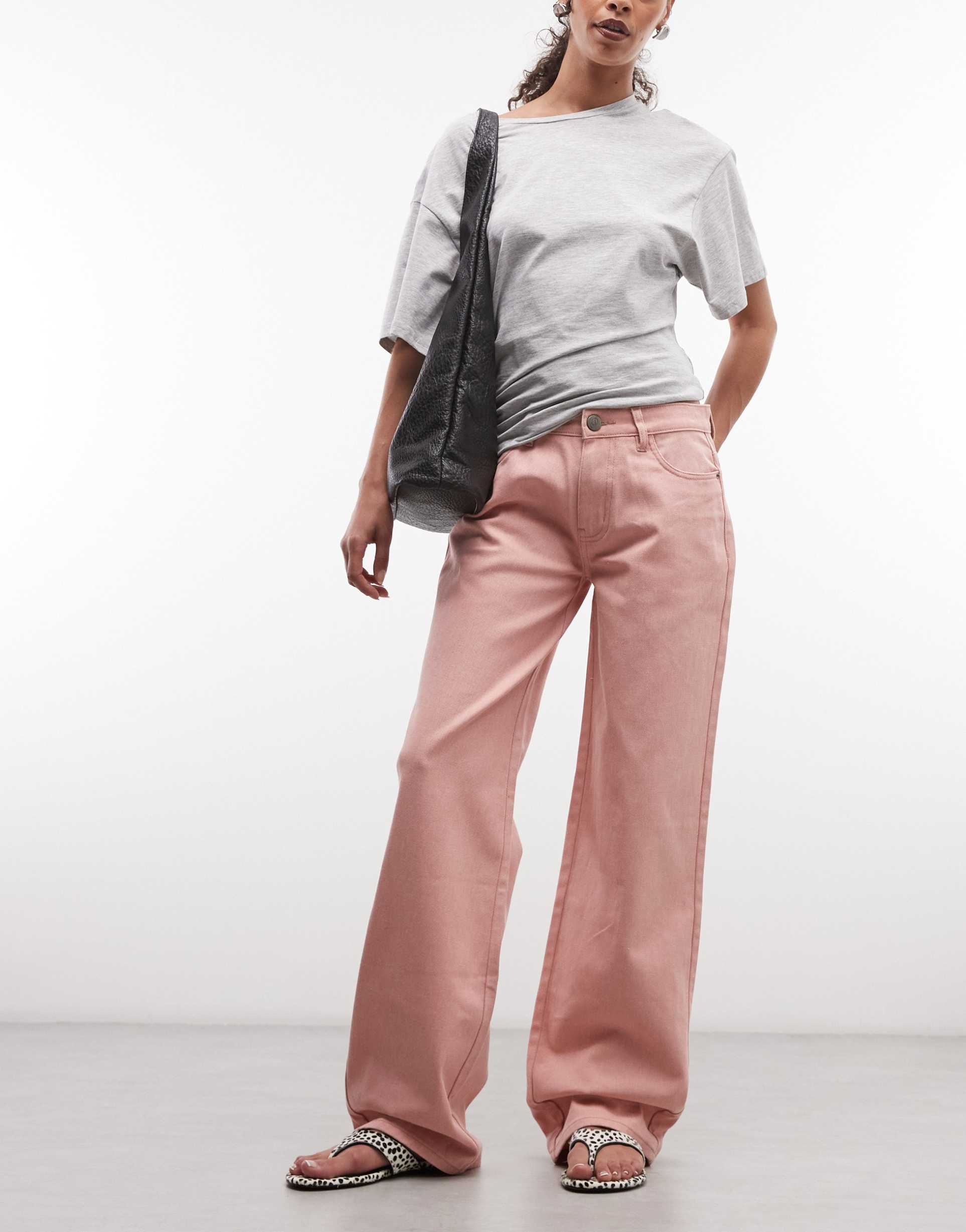 daisy street low rise boyfriend jeans in terracotta