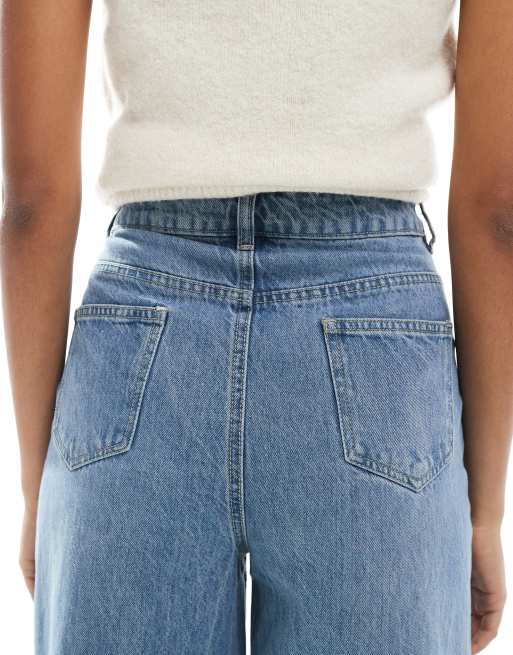 Daisy Street low rise denim jorts in blue