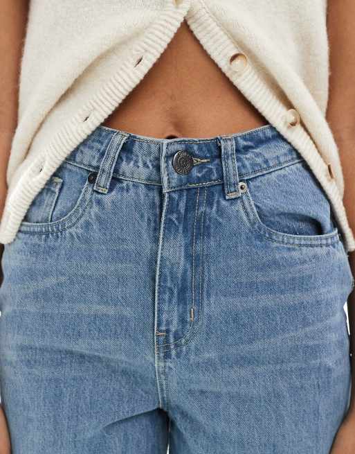 Daisy Street low rise denim jorts in blue, 5 of 5