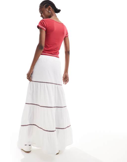 ★Polysooem★ FLOWER BELTED SKIRT, WHITE ☆送料・関税込☆polysooem☆FLOWER BELTED SKIRT☆スカート