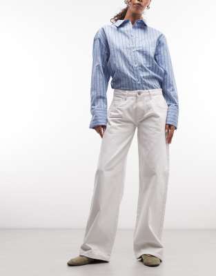 Daisy Street Low Rise Roomy Jean In White