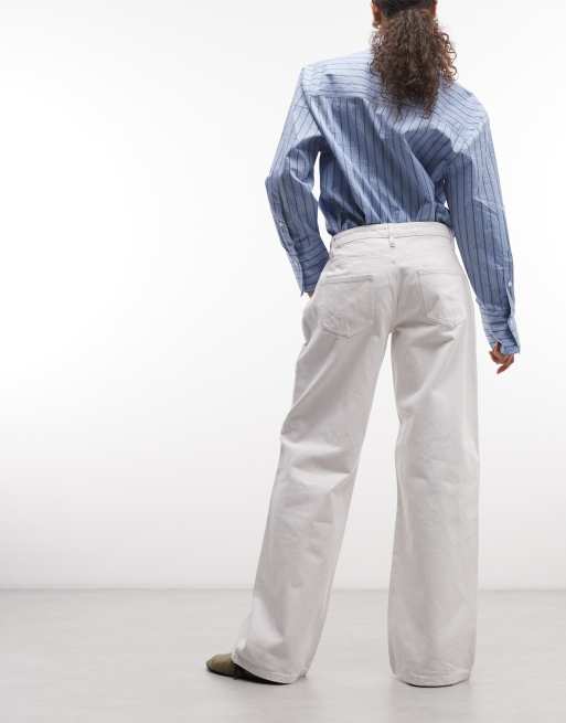 Daisy Street low rise roomy jeans in bright white, 3 of 5